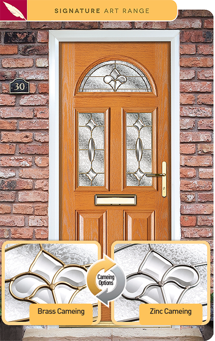 clarity brass composite door glass