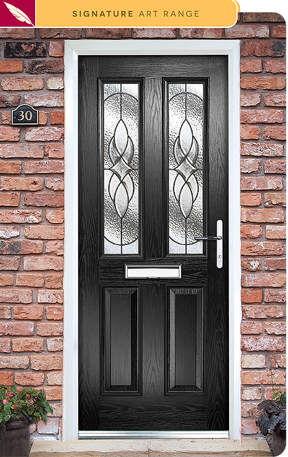 Elegance composite door glass