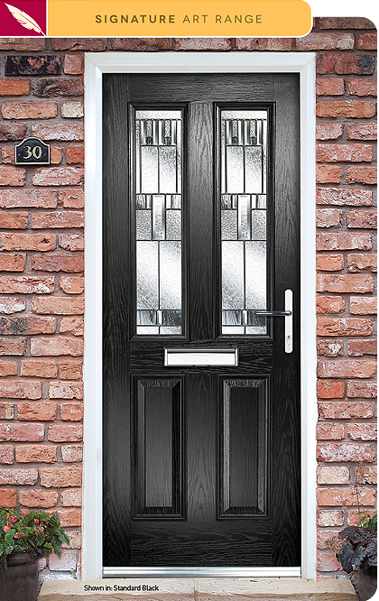 Prairie composite door glass